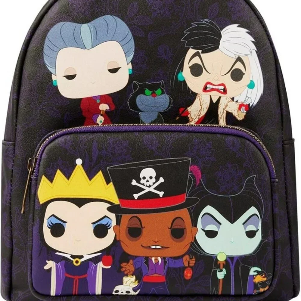 Loungefly Disney POP Villains Backpack NWT - Picture 1 of 3
